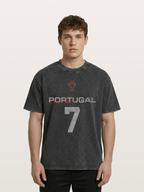 Portugal Ronaldo 7 Jersey Washed T-shirt