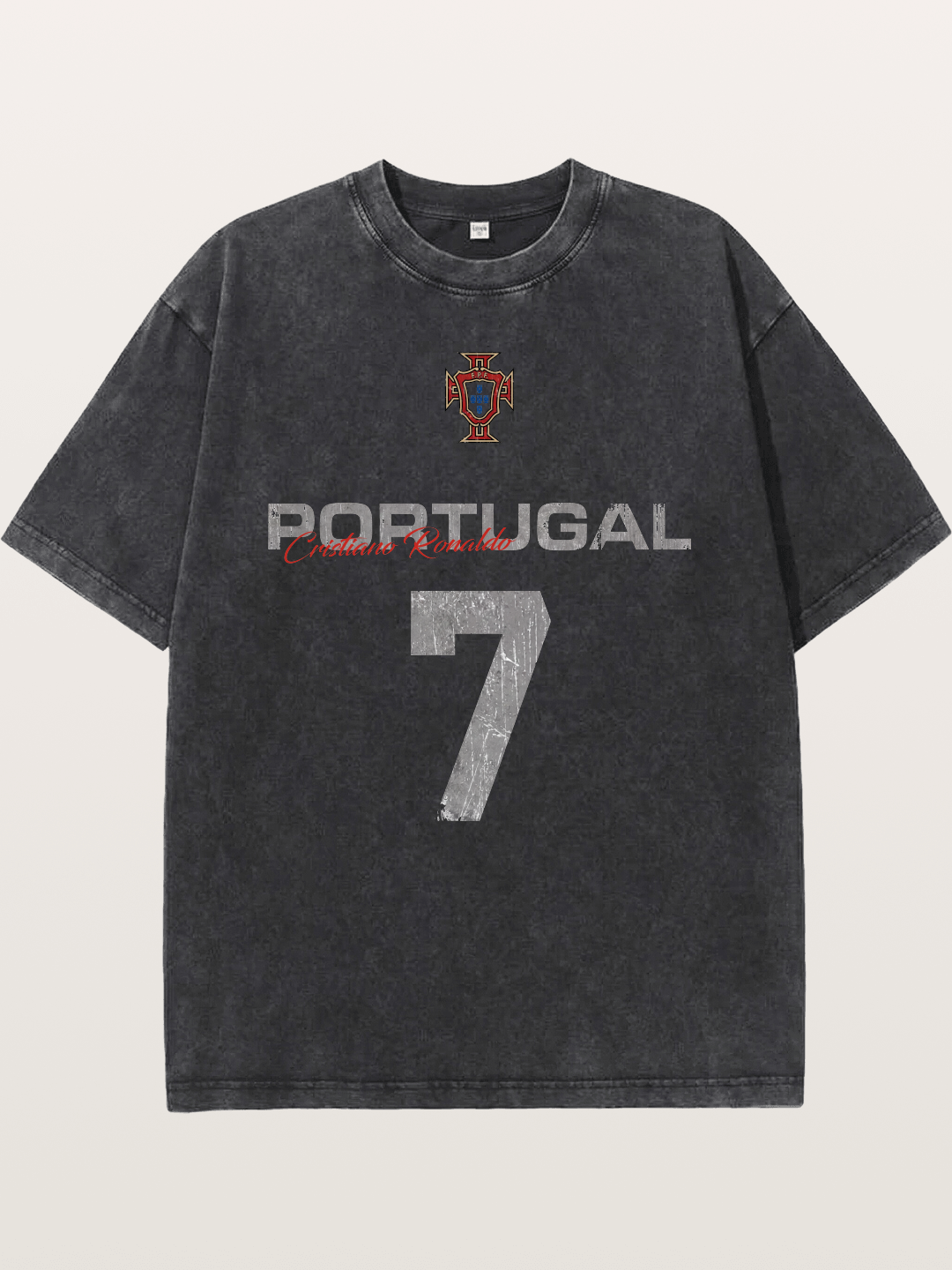 Portugal Ronaldo 7 Jersey Washed T-shirt
