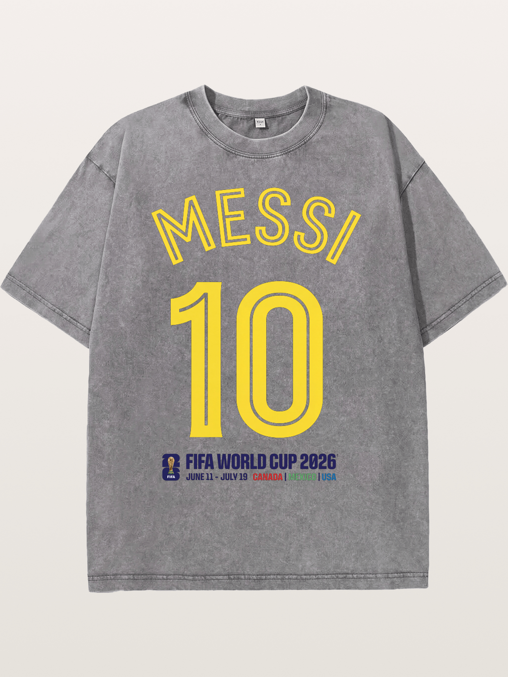 Messi 10 World Cup 2026 Washed T-shirt