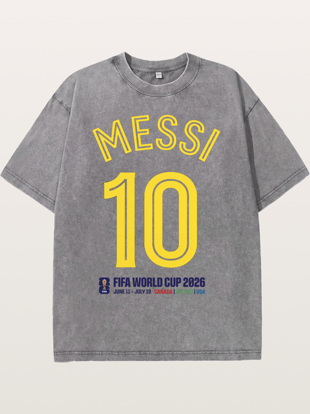 Messi 10 World Cup 2026 Washed T-shirt