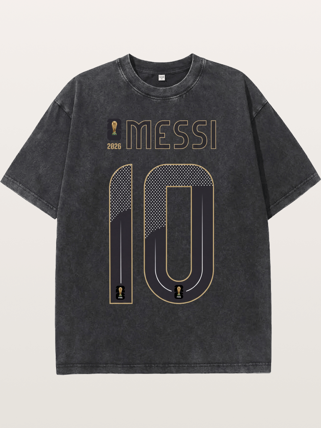Argentina 10 Messi 2026 WC Washed T-shirt