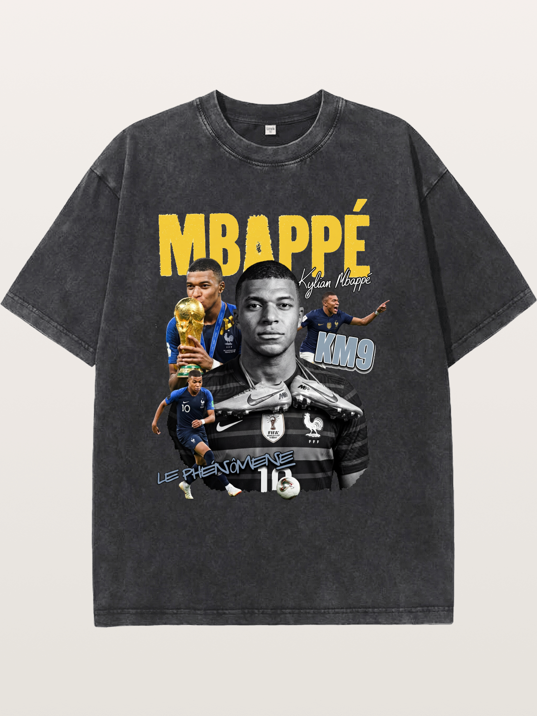 Kylian Mbappe? KM9 Graphic Washed T-shirt