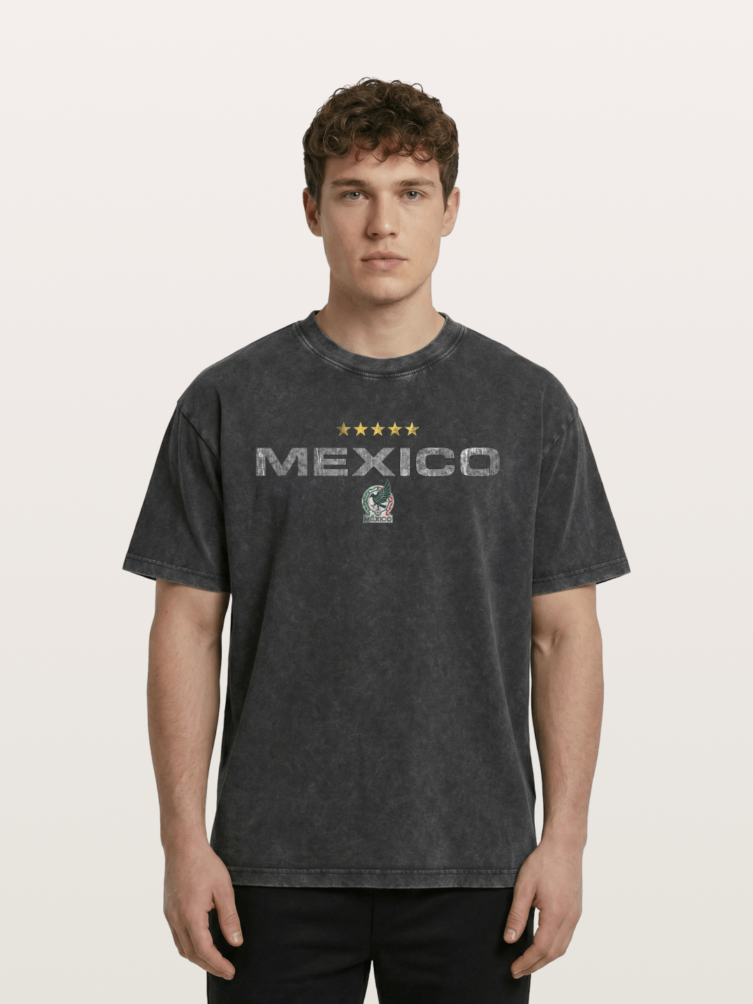 Mexico Football Retro Logo Washed T-shirt