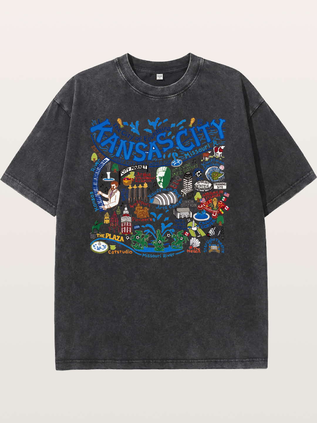 Kansas City World Cup Graphic Washed T-shirt