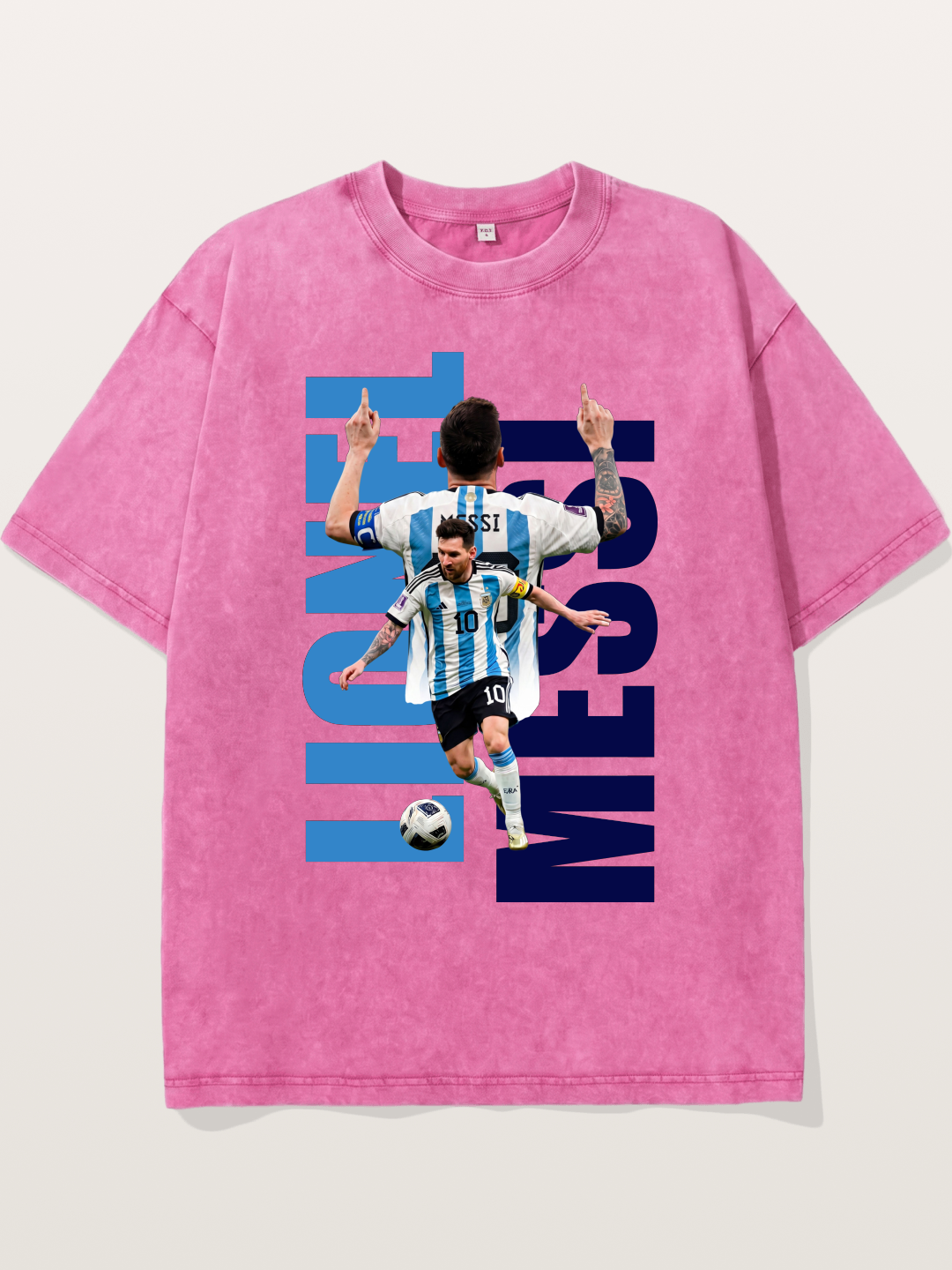 Lionel Messi Argentina 10 Washed T-shirt