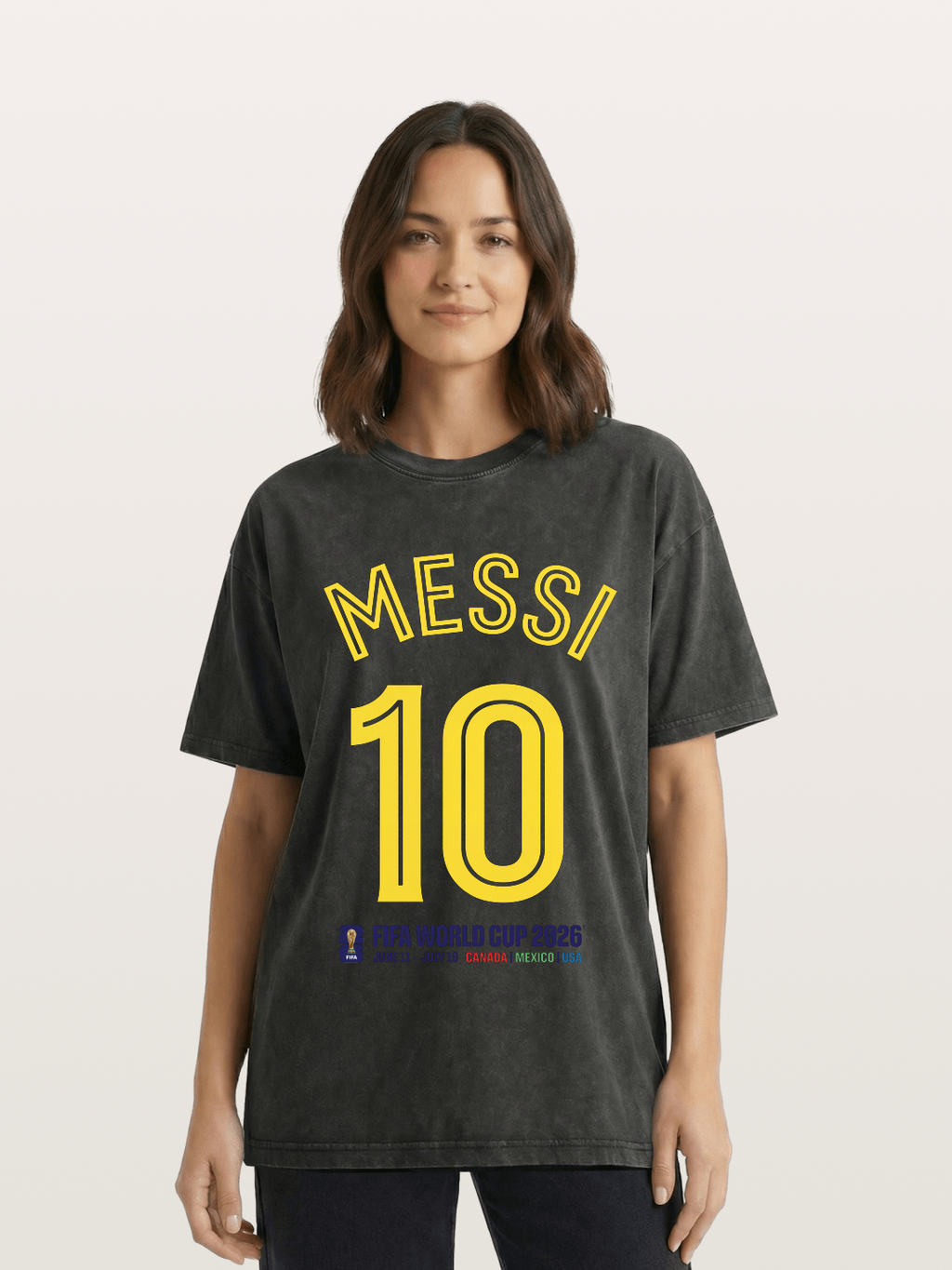 Messi 10 World Cup 2026 Washed T-shirt