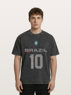 Brazil Neymar 10 Vintage Washed T-shirt
