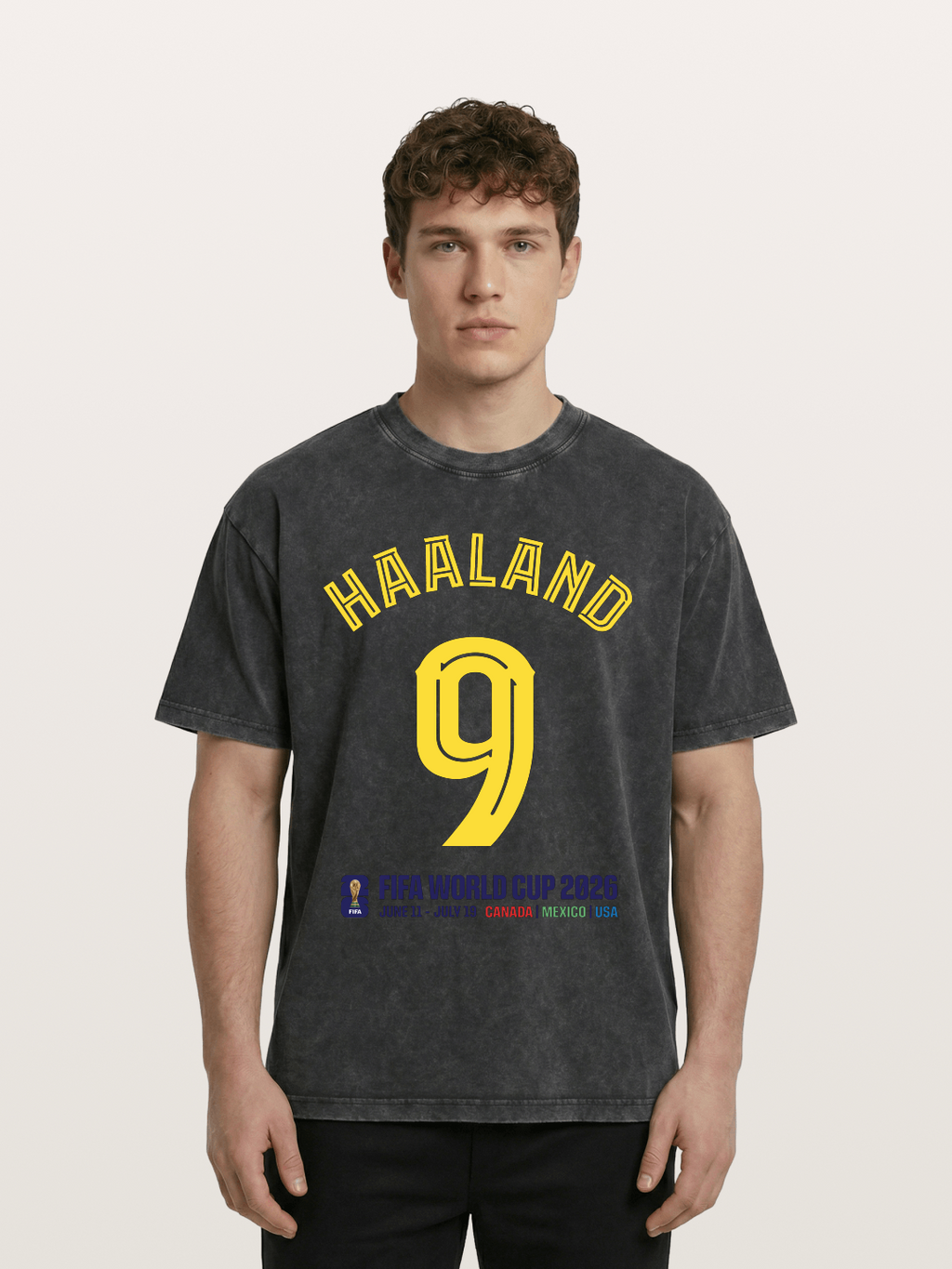 Haaland 9 World Cup 2026 Washed T-shirt