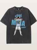 Messi ?Qu¡§| Mir¡§¡é Bobo Argentin Washed T-shirt