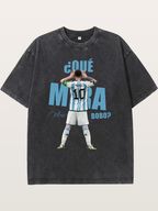 Messi ?Qu¡§| Mir¡§¡é Bobo Argentin Washed T-shirt