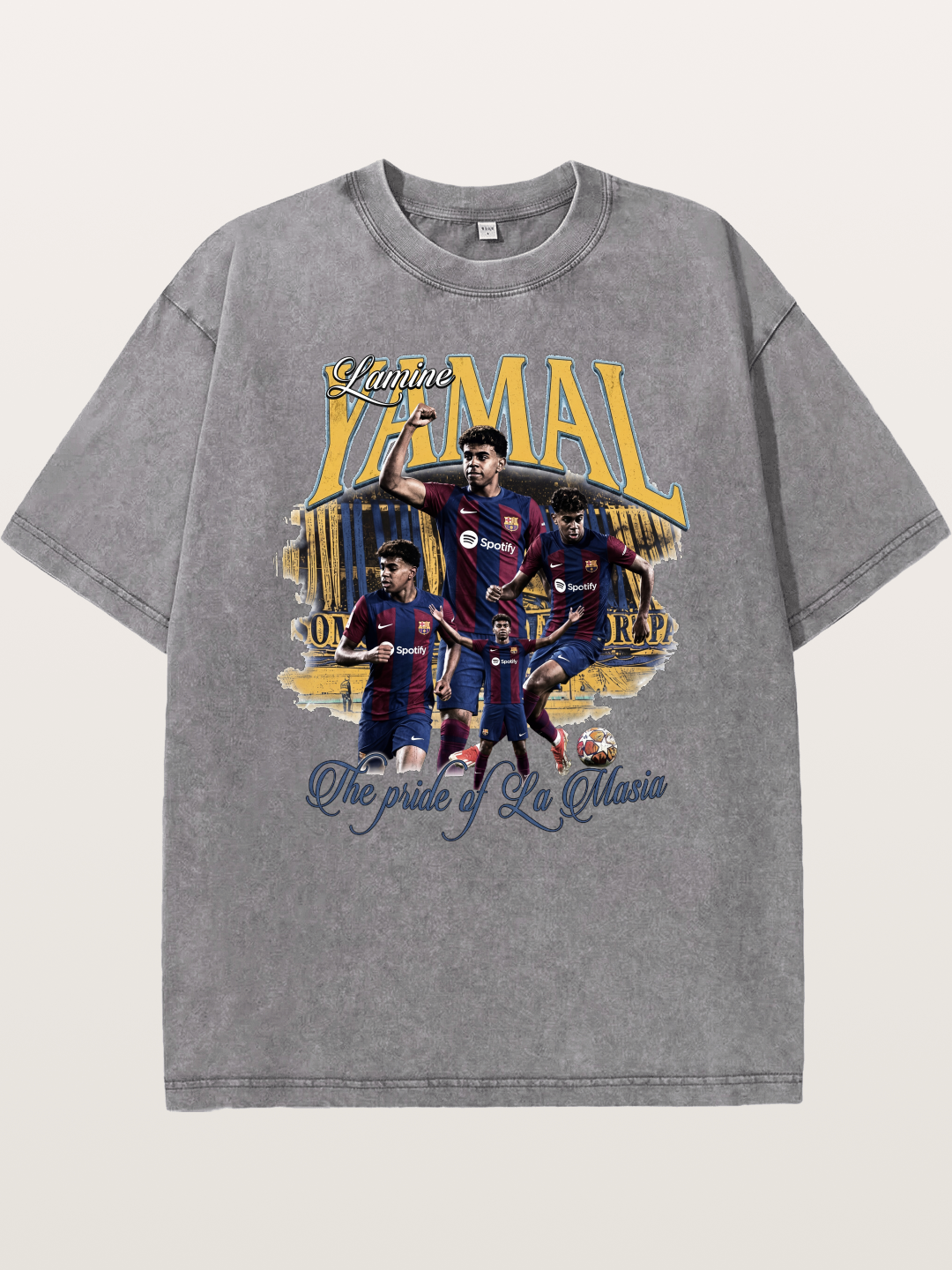 Lamine Yamal La Masia Art Washed T-shirt