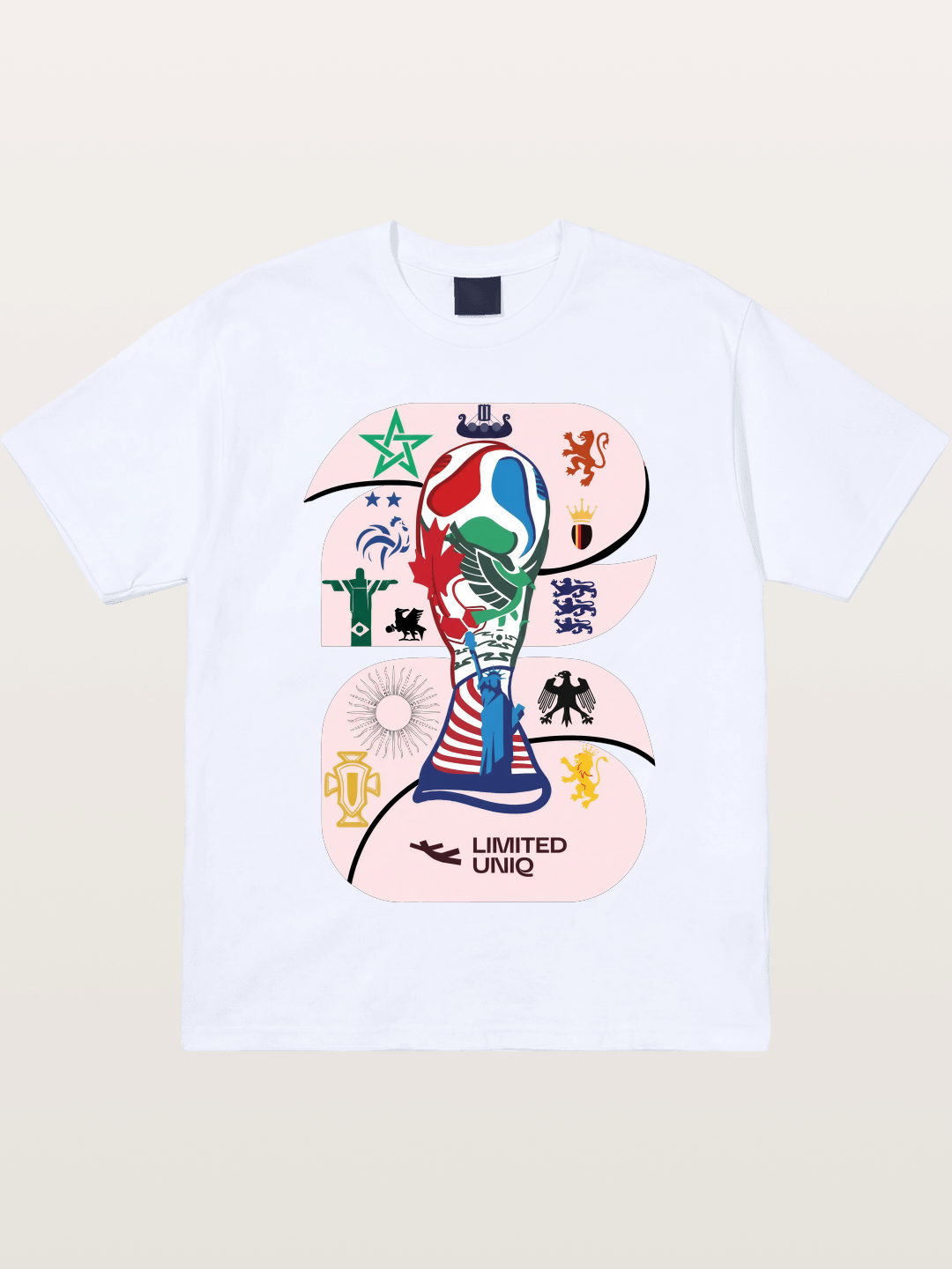 2026 World Cup Trophy Collage Gildan T-shirt