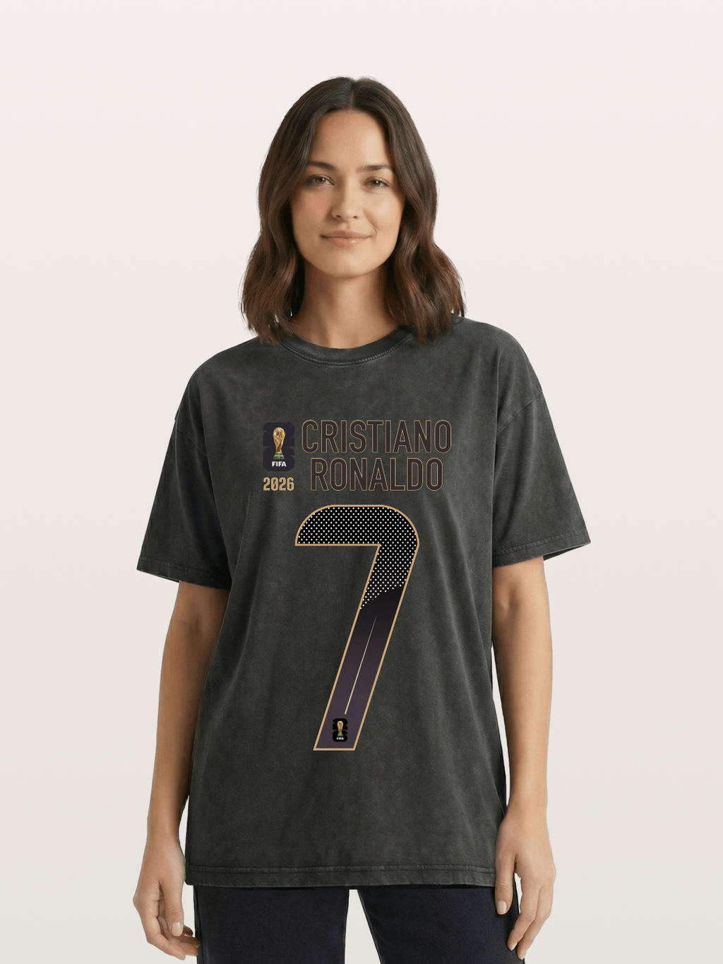 Portugal 7 Ronaldo 2026 WC Washed T-shirt