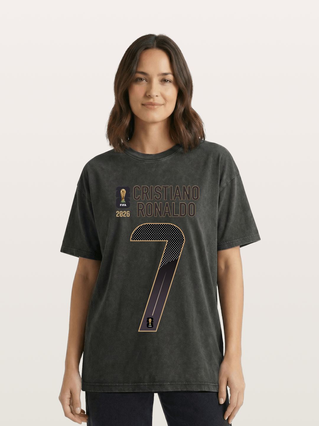 Portugal 7 Ronaldo 2026 WC Washed T-shirt