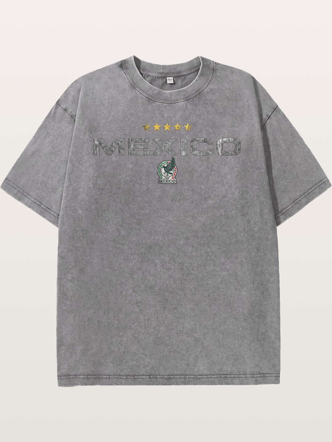 Mexico Football Retro Logo Washed T-shirt