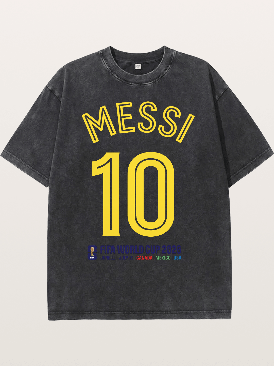 Messi 10 World Cup 2026 Washed T-shirt
