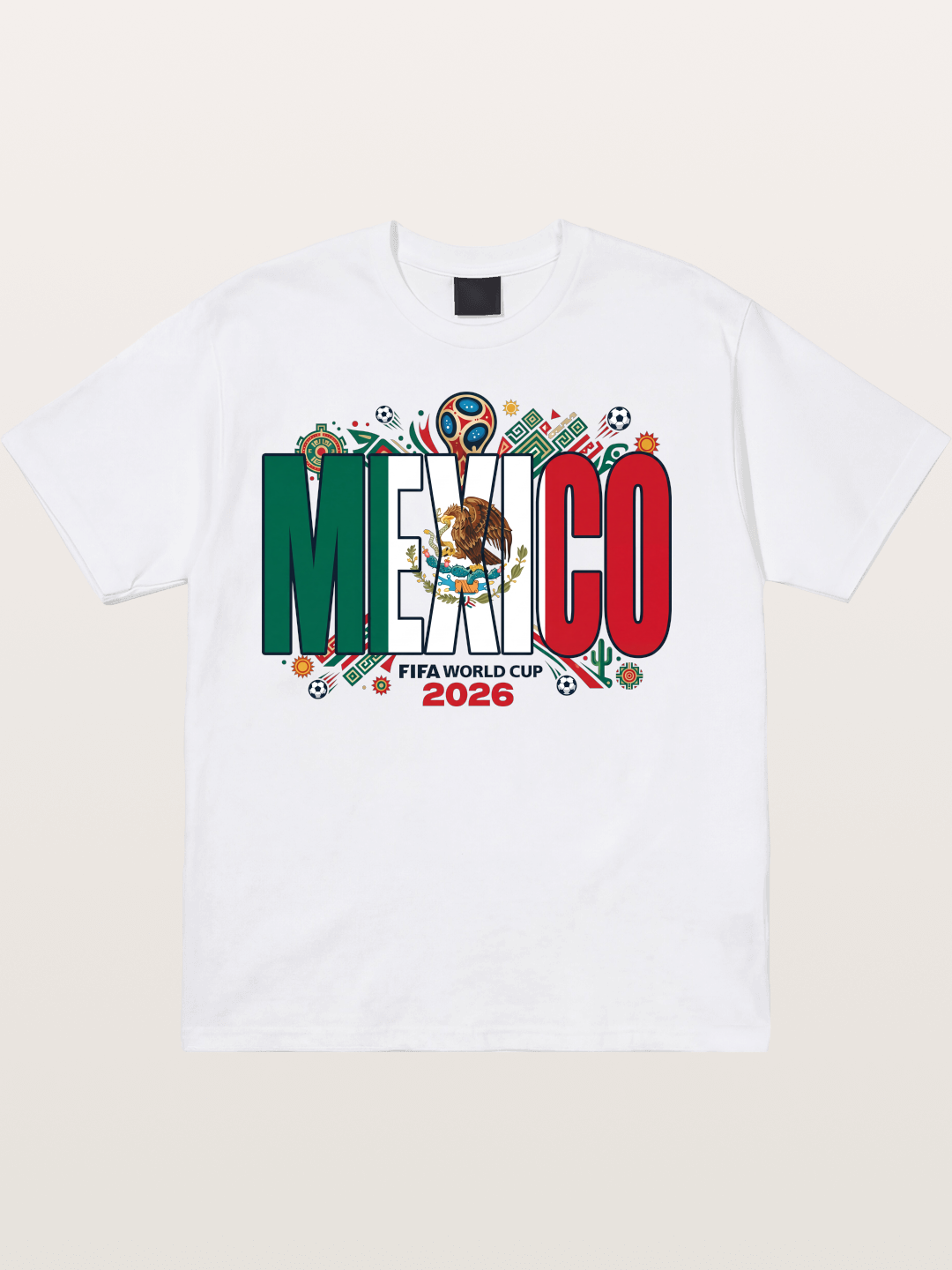 Mexico 2026 World Cup Lettering Cotton T-shirt