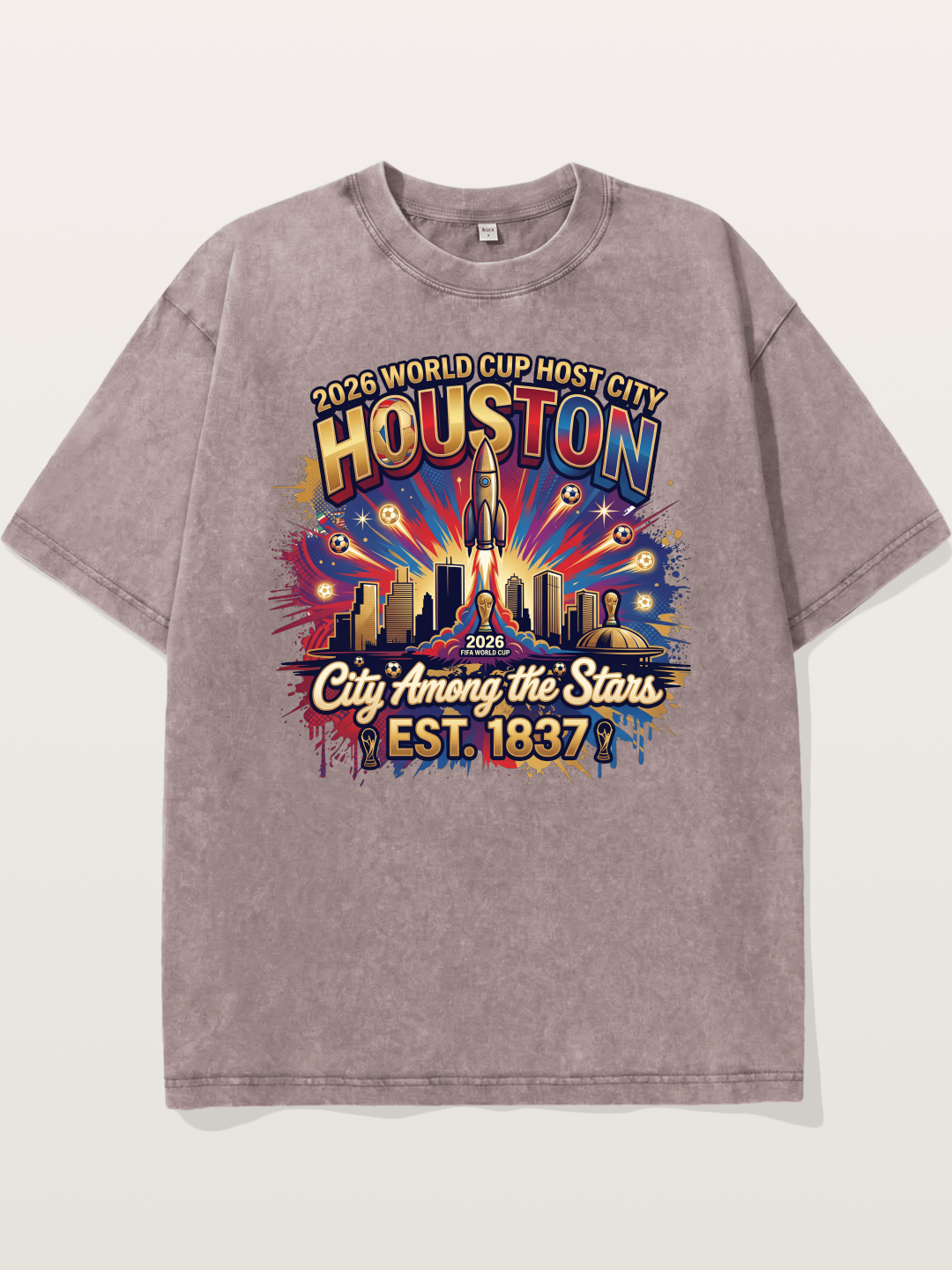 Houston 2026 Host City Art Washed T-shirt