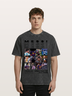 Messi Greatest of All Time Montage Washed T-shirt