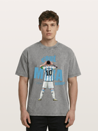 Messi ?Qu¡§| Mir¡§¡é Bobo Argentin Washed T-shirt