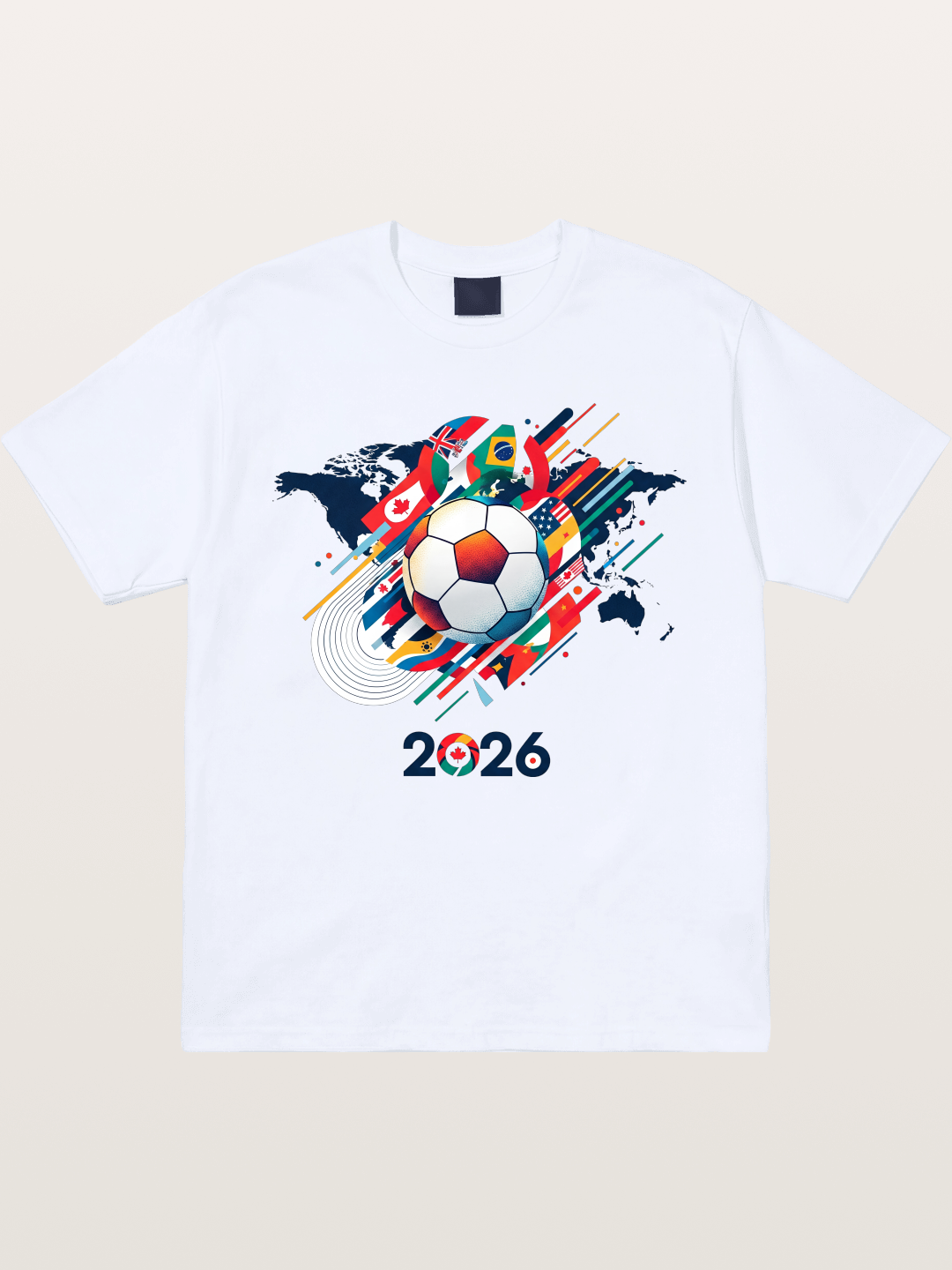 World Cup 2026 Global Flags Print Gildan T-shirt