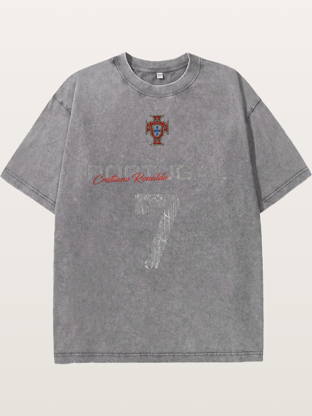 Portugal Ronaldo 7 Jersey Washed T-shirt