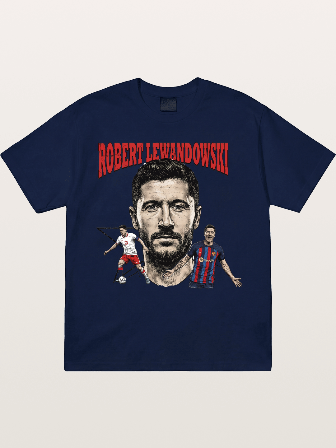Robert Lewandowski Football Art Gildan T-shirt