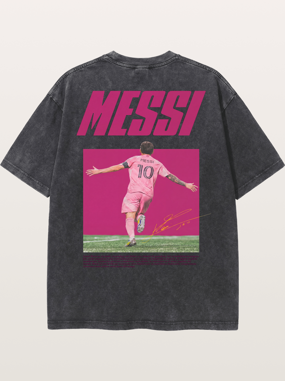 Messi Inter Miami Pink Kit Washed T-shirt