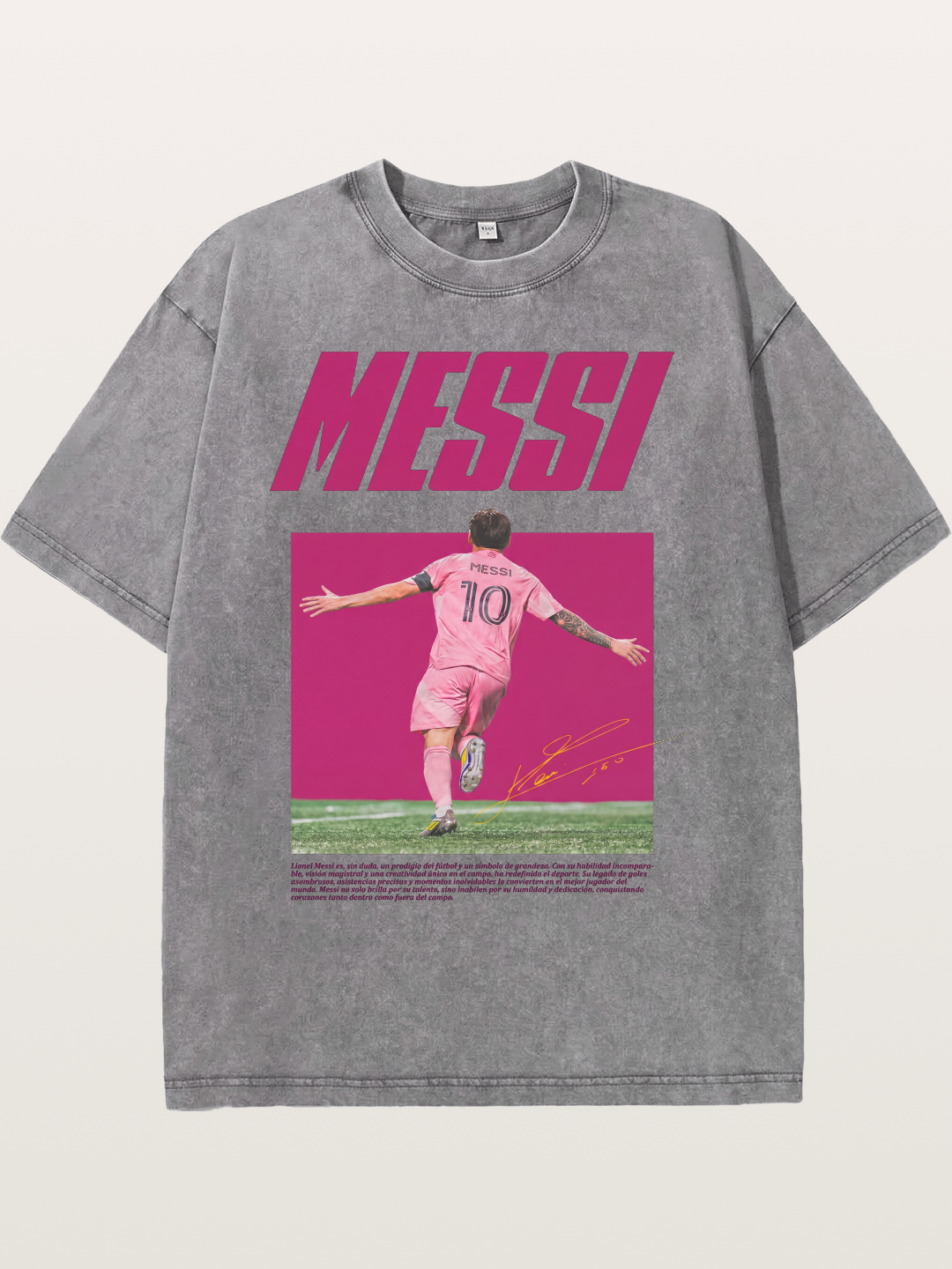 Messi Inter Miami Pink Kit Washed T-shirt