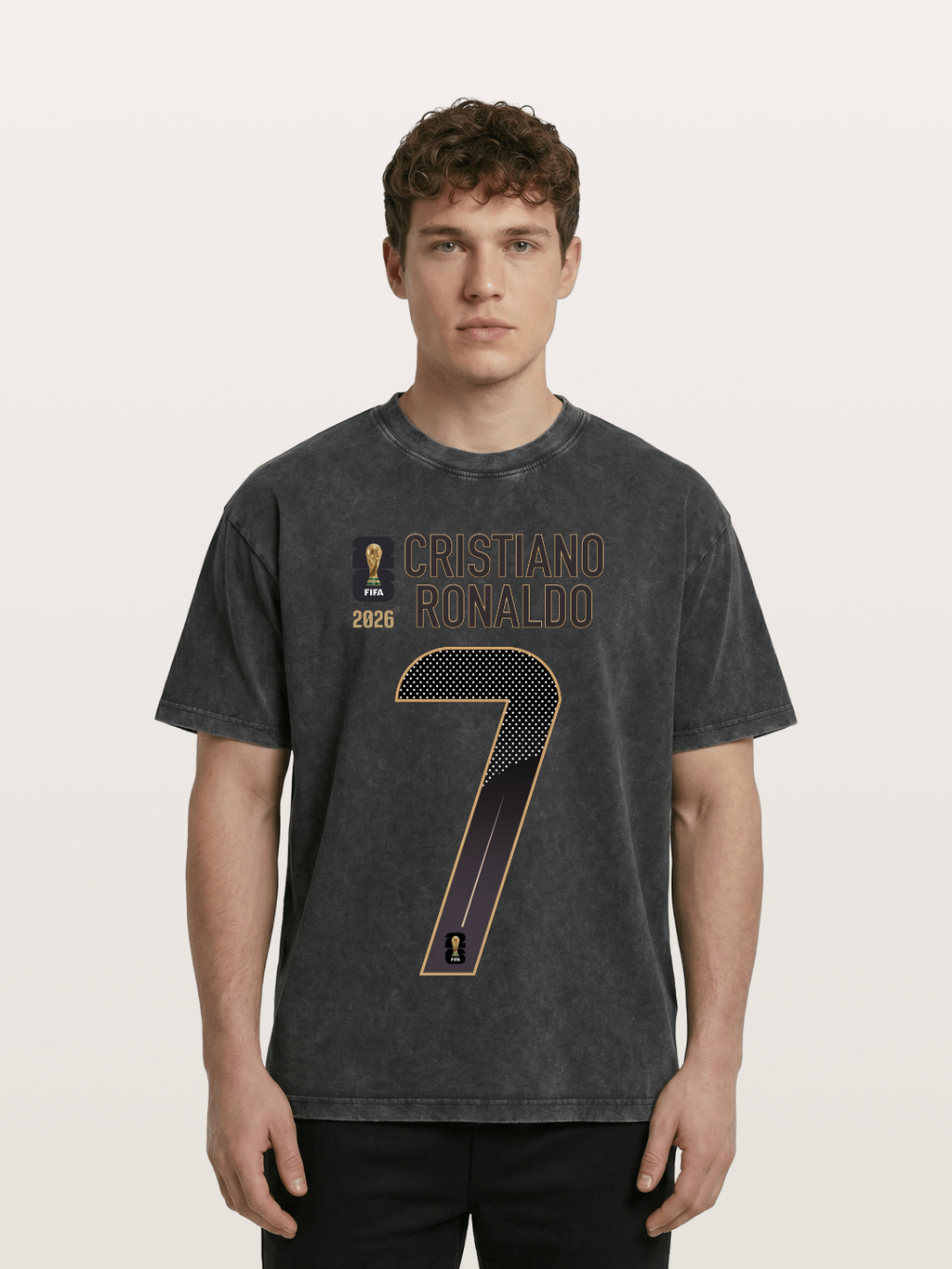 Portugal 7 Ronaldo 2026 WC Washed T-shirt