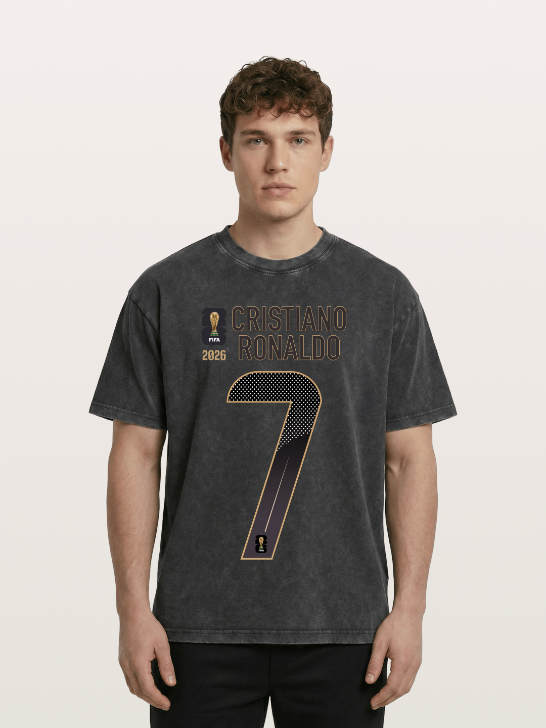 Portugal 7 Ronaldo 2026 WC Washed T-shirt