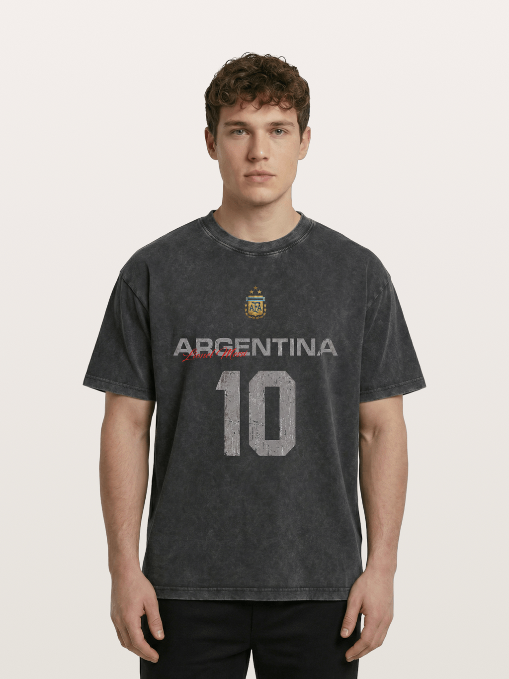 Argentina Messi 10 Retro Washed T-shirt