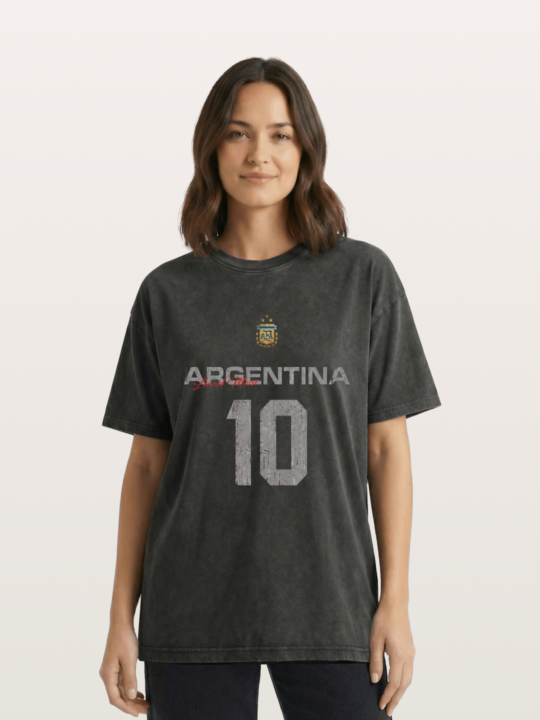 Argentina Messi 10 Retro Washed T-shirt