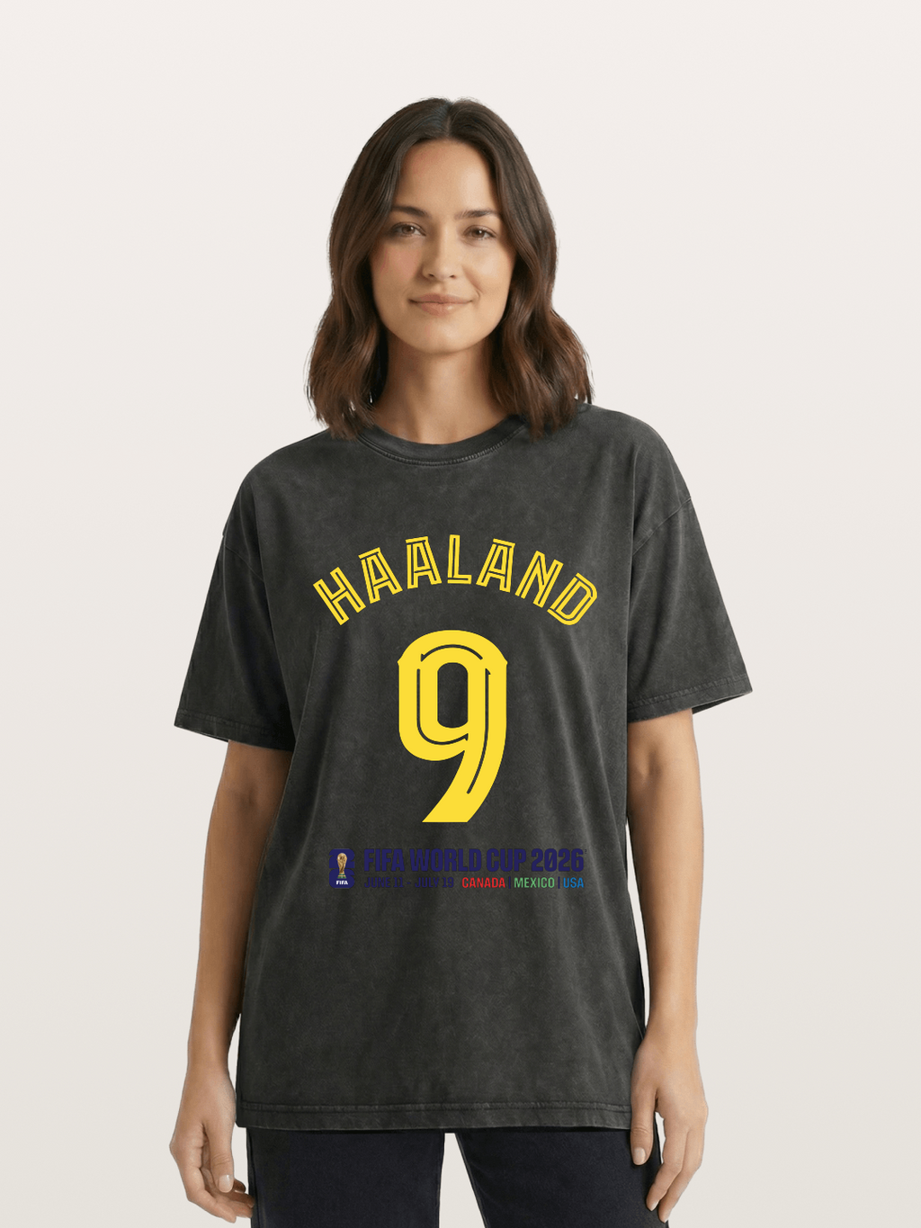 Haaland 9 World Cup 2026 Washed T-shirt