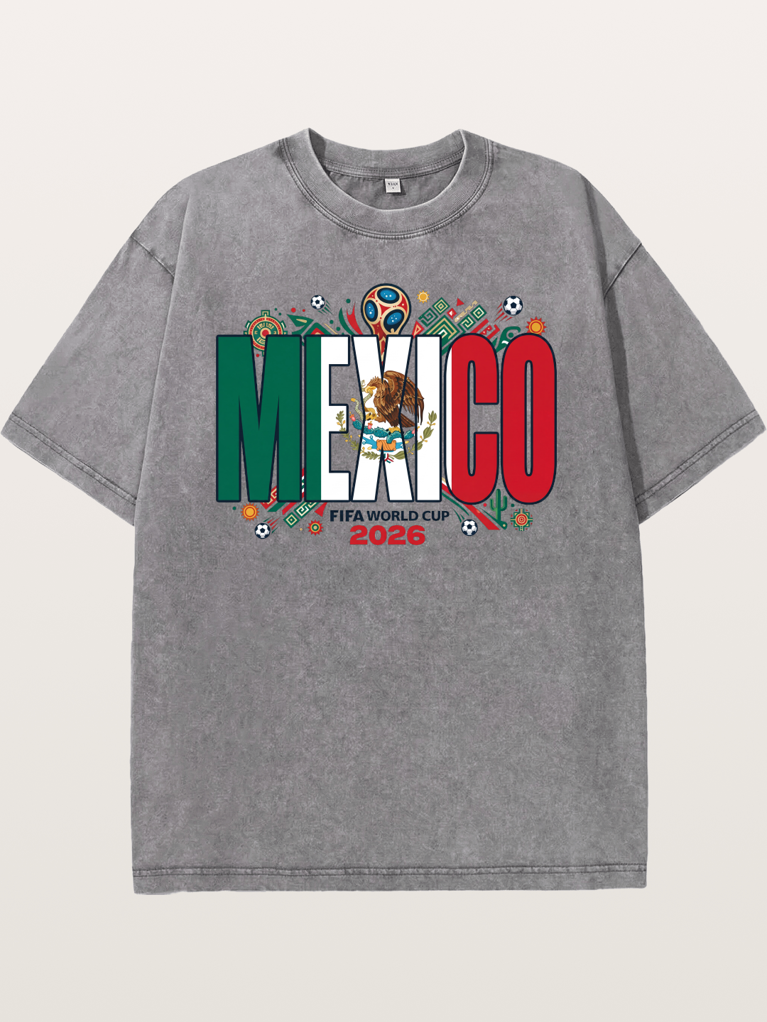 Mexico 2026 World Cup Lettering Washed T-shirt