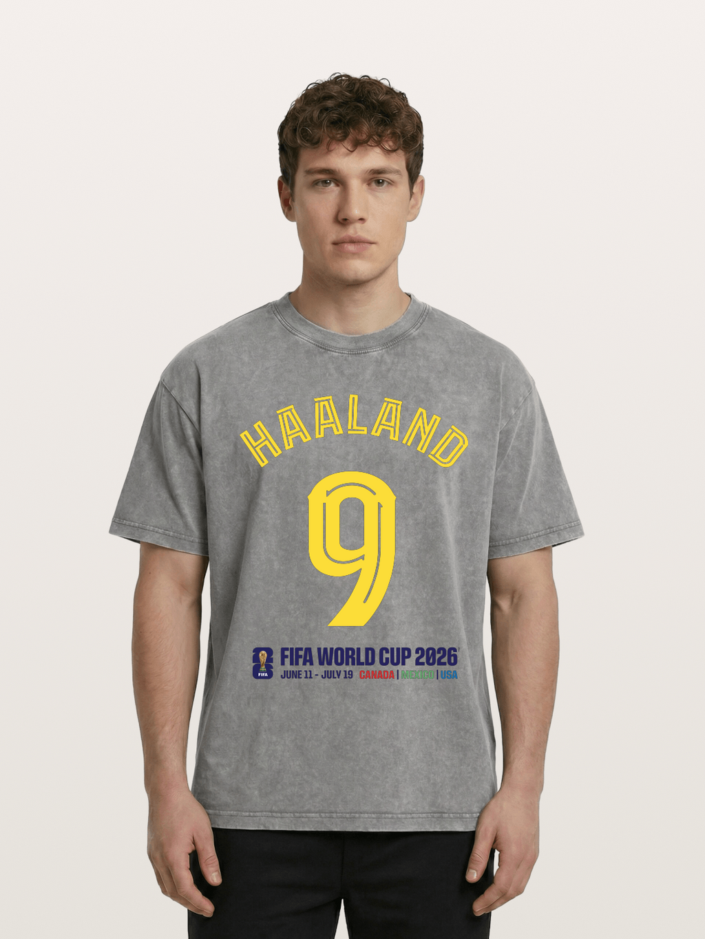 Haaland 9 World Cup 2026 Washed T-shirt