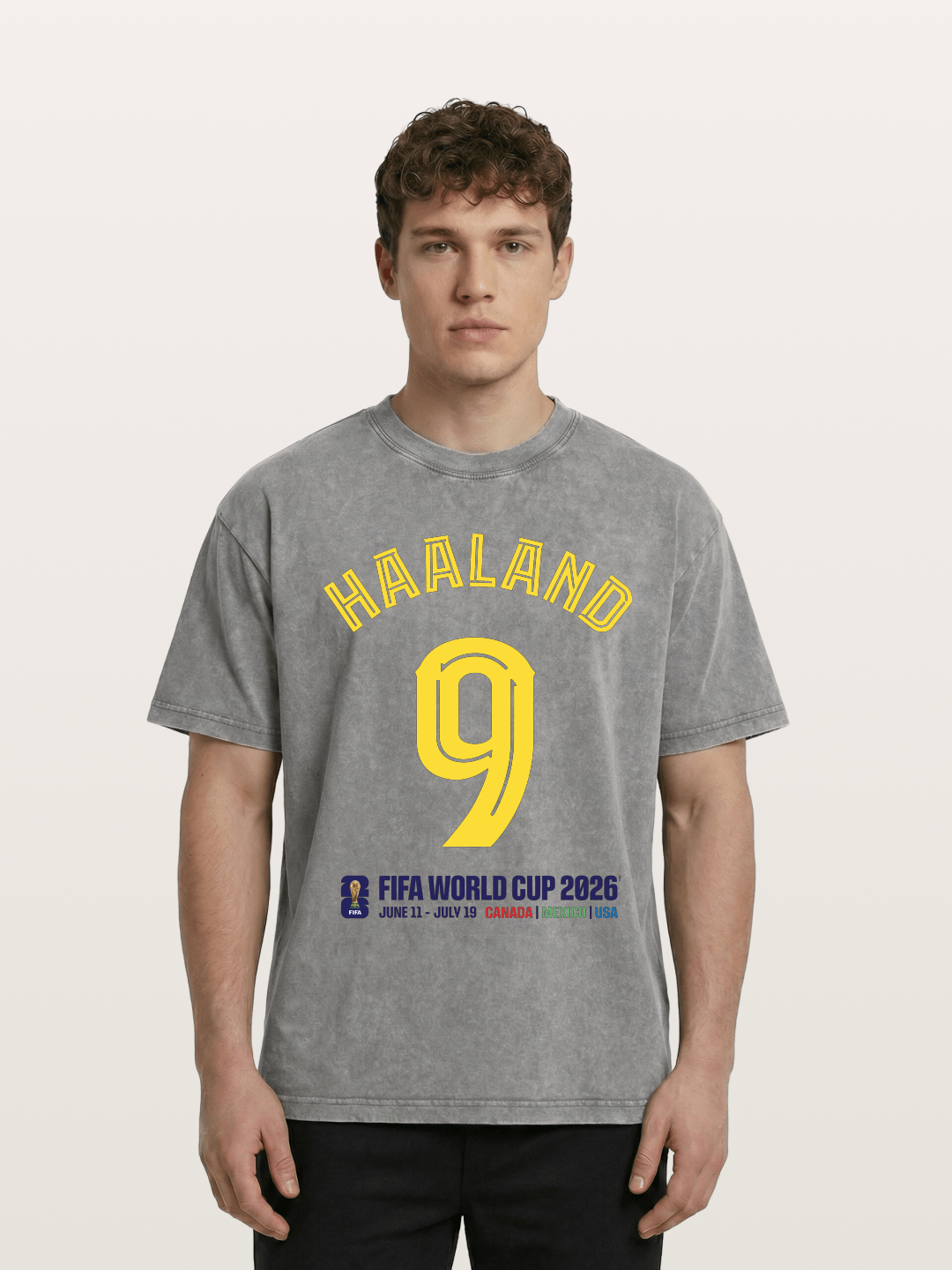 Haaland 9 World Cup 2026 Washed T-shirt