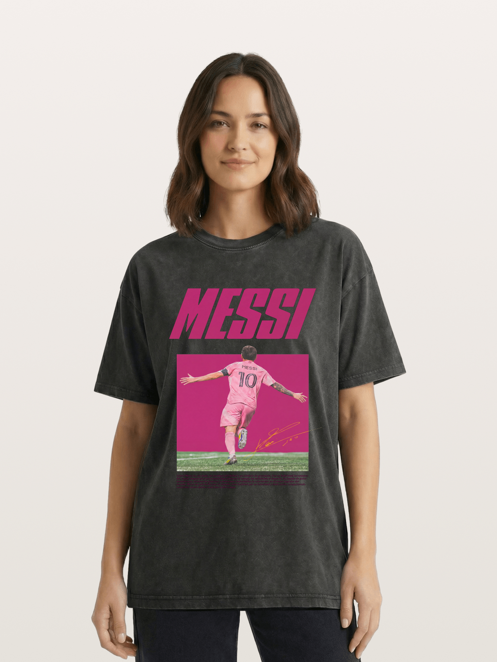 Messi Inter Miami Pink Kit Washed T-shirt