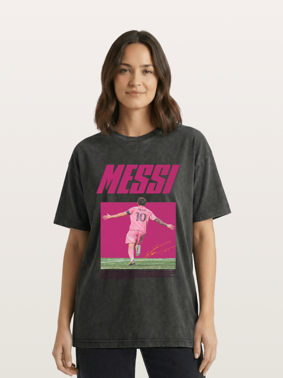 Messi Inter Miami Pink Kit Washed T-shirt