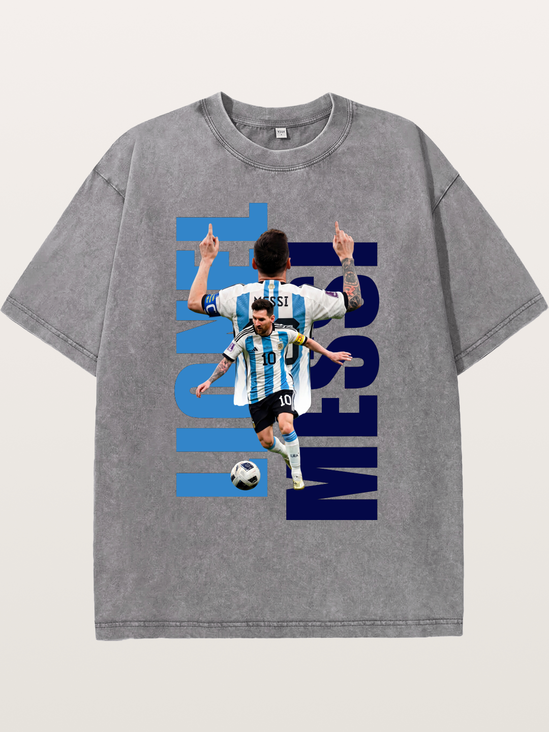 Lionel Messi Argentina 10 Washed T-shirt
