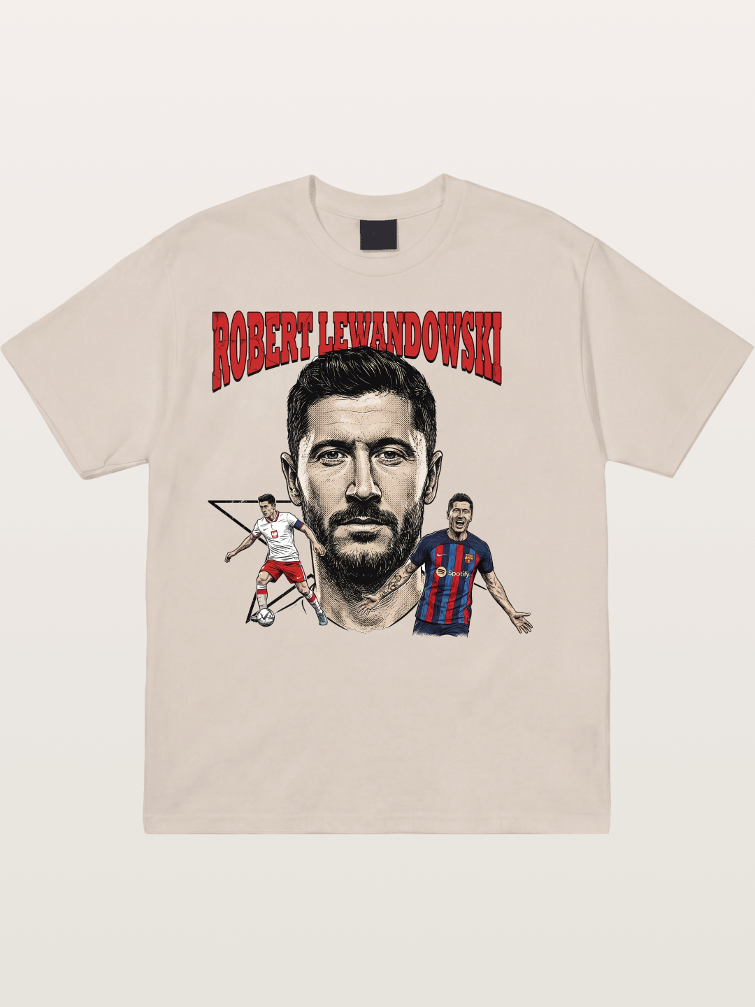 Robert Lewandowski Football Art Cotton T-shirt
