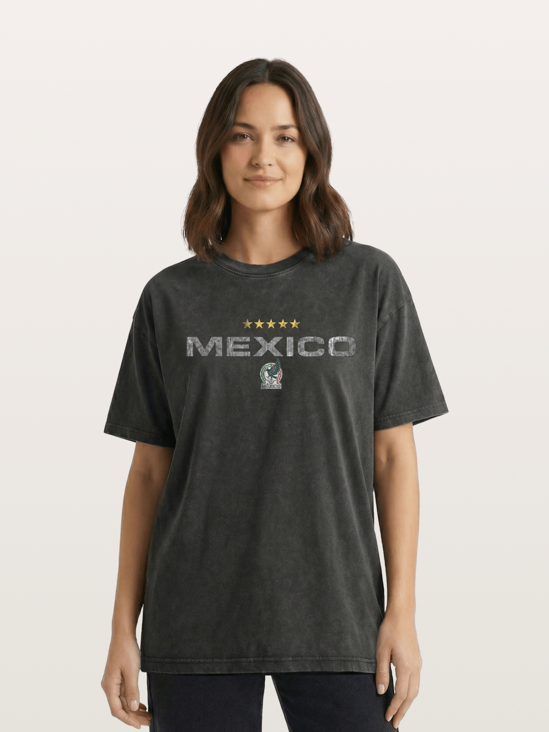 Mexico Football Retro Logo Washed T-shirt