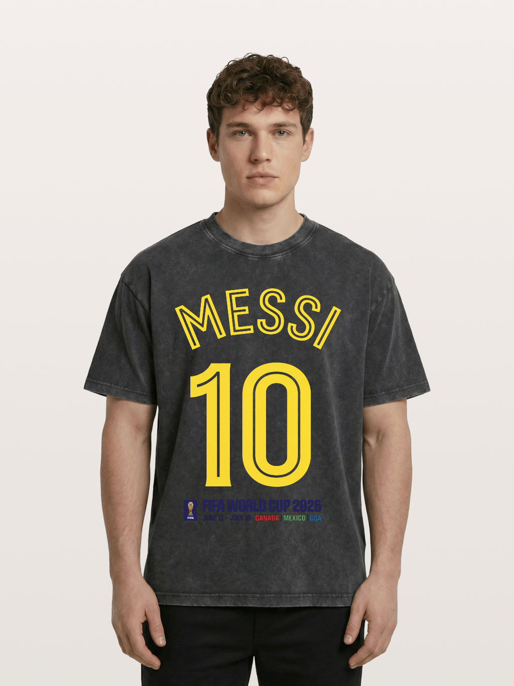 Messi 10 World Cup 2026 Washed T-shirt