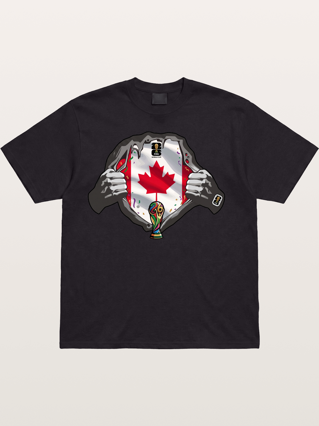 Canada Flag World Cup Poster Cotton T-shirt