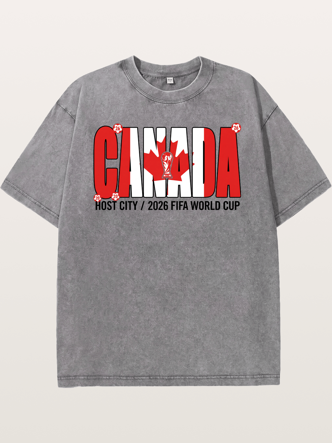 Canada 2026 World Cup Typography Washed T-shirt