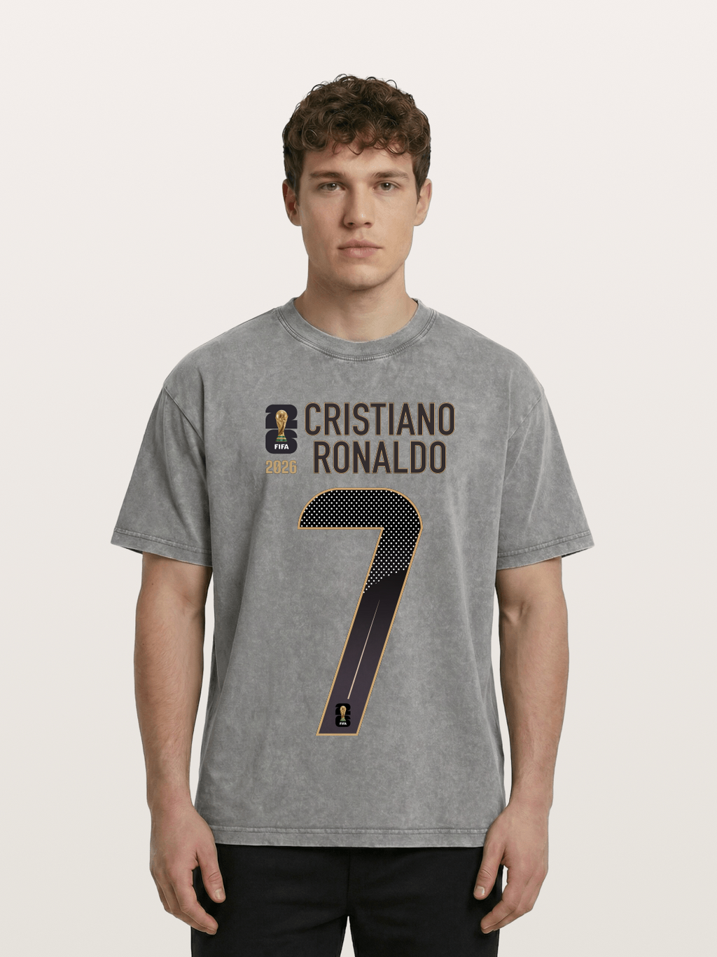 Portugal 7 Ronaldo 2026 WC Washed T-shirt