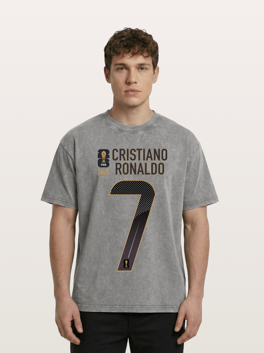 Portugal 7 Ronaldo 2026 WC Washed T-shirt
