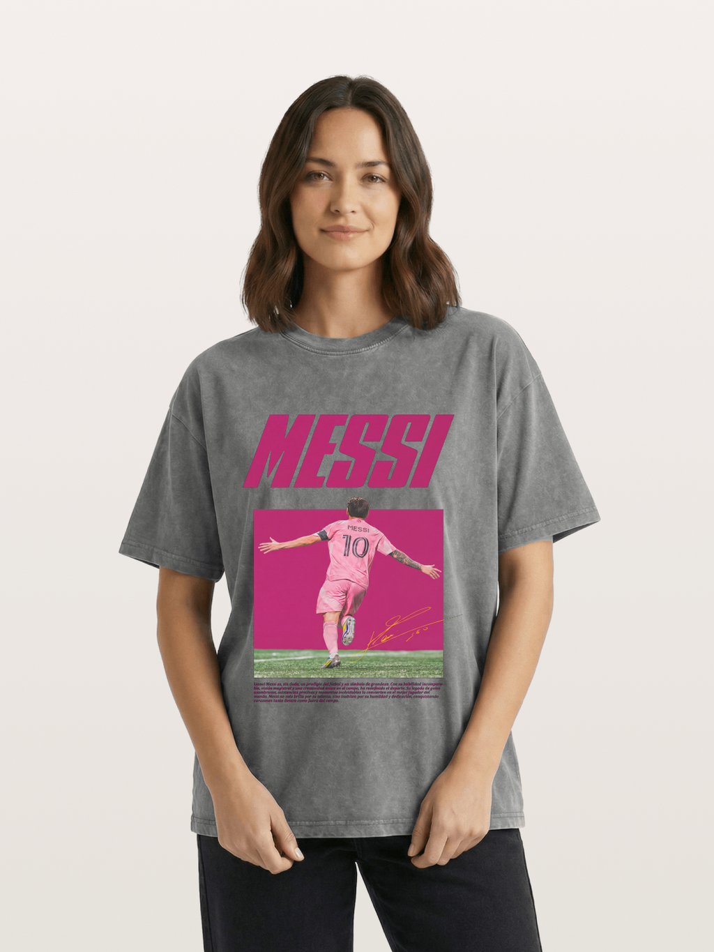 Messi Inter Miami Pink Kit Washed T-shirt