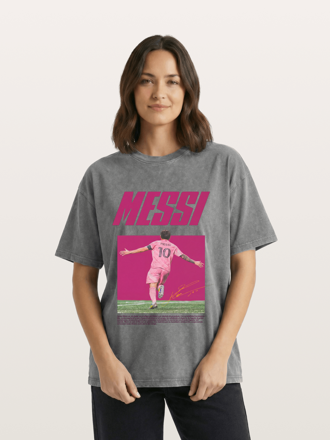 Messi Inter Miami Pink Kit Washed T-shirt