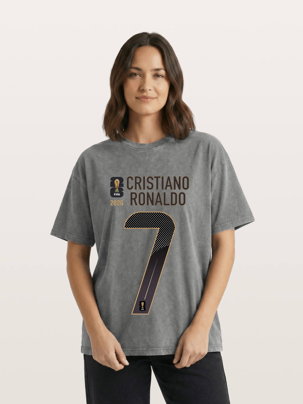 Portugal 7 Ronaldo 2026 WC Washed T-shirt